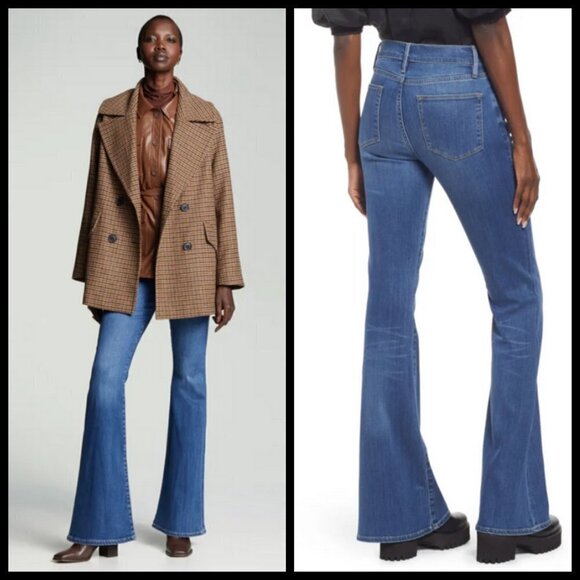 💕FRAME💕 Le High Flare Jeans ~ Century Blue 32 NWT - Picture 2 of 16